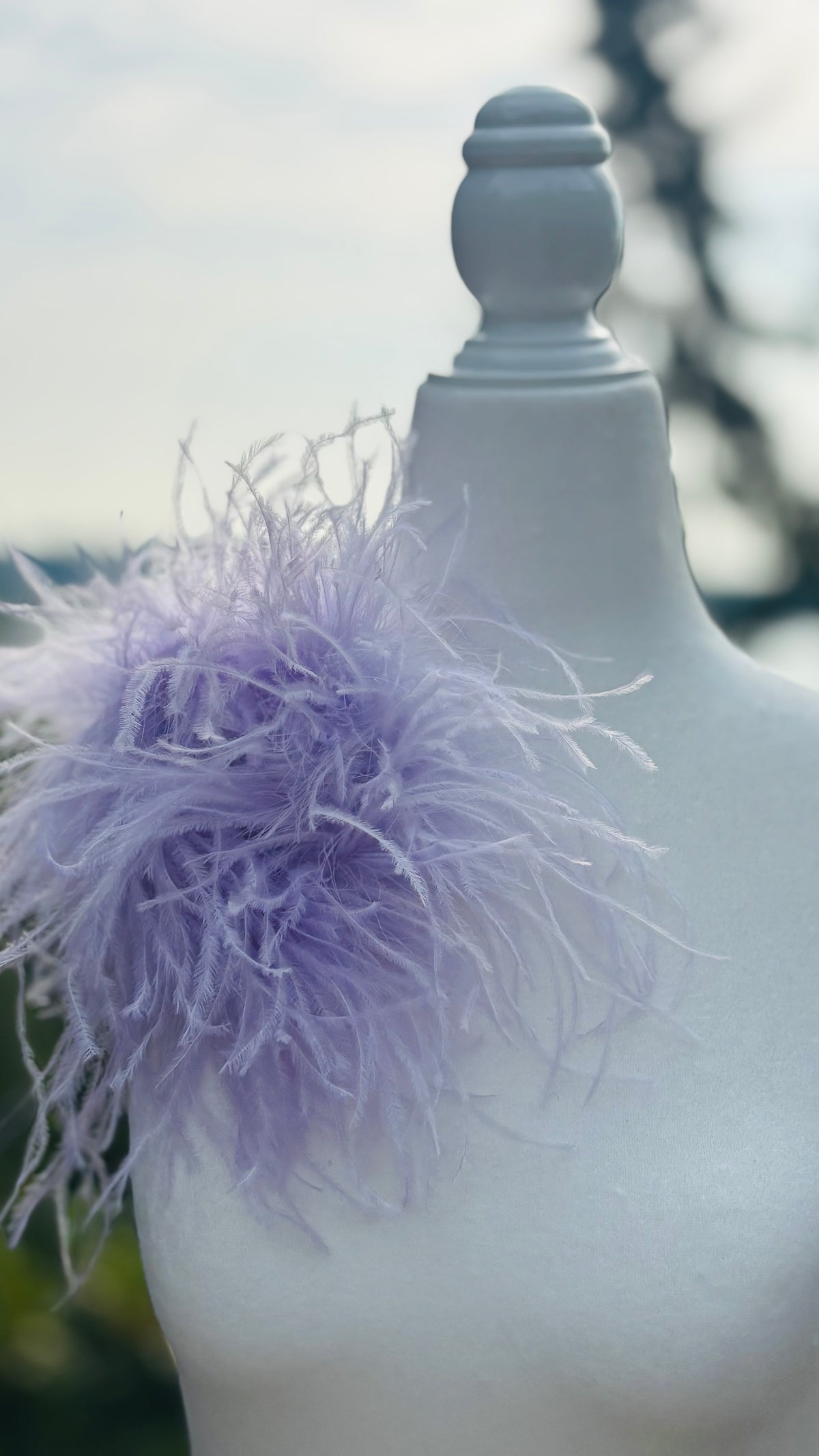 Dietrich Grand Lavender Ostrich Pin & Clip
