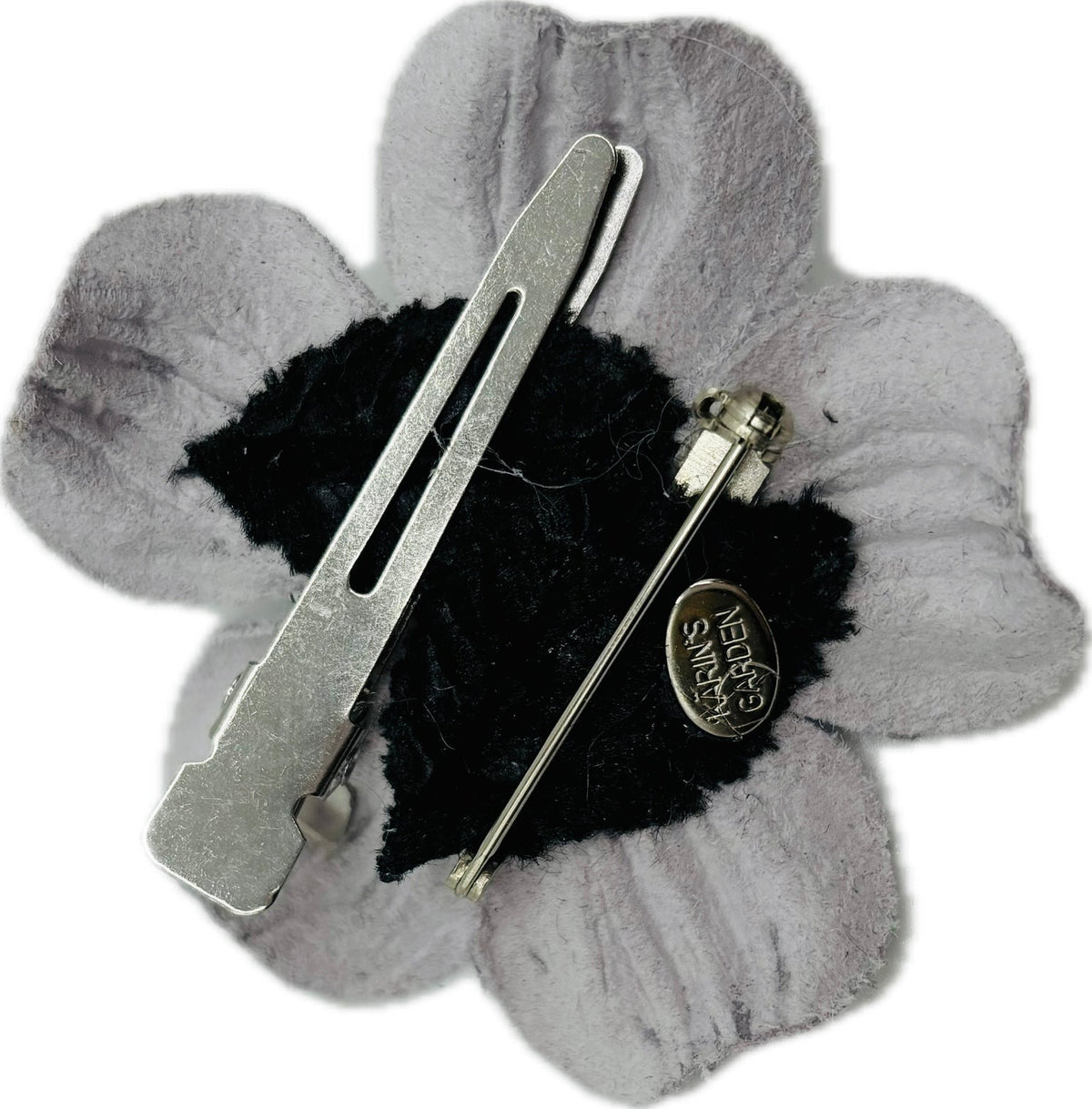 Baby Big Sky Silver, Pink & Gold Leather Crystal Star Pin & Clip, 2.25"