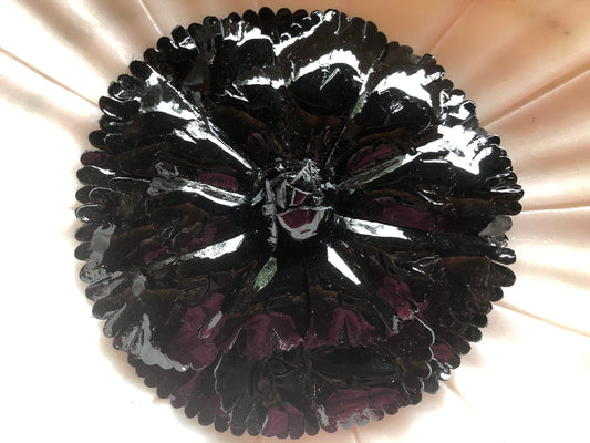Karin's Garden 6" Patent Leather Flower Pin or Clip into Hair.