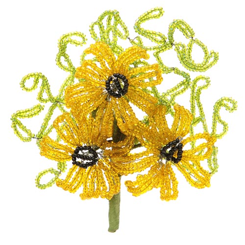 Karin's Garden Vintage Beaded Daisy Pin