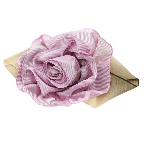 Karin's Garden 3" “Rosette” Pin. Pin to dress, lapel or wear as a boutonniere. Made in the USA. You can reshape the flower and leaves to make it larger or smaller.