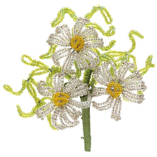 Karin's Garden Vintage Beaded Daisy Pin