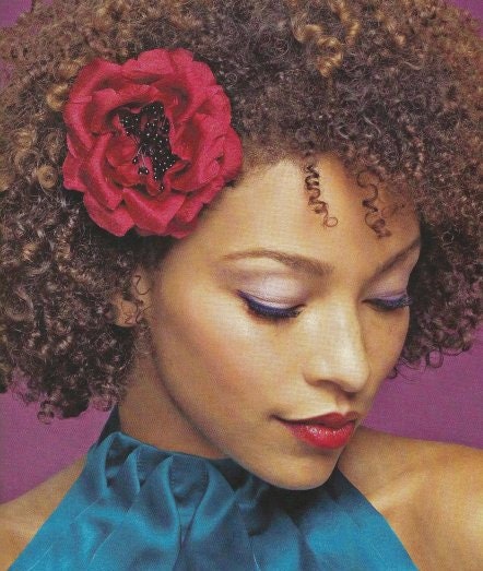 Charlotte Red Silk Dupioni Cabbage Rose Pin & Clip, 3"