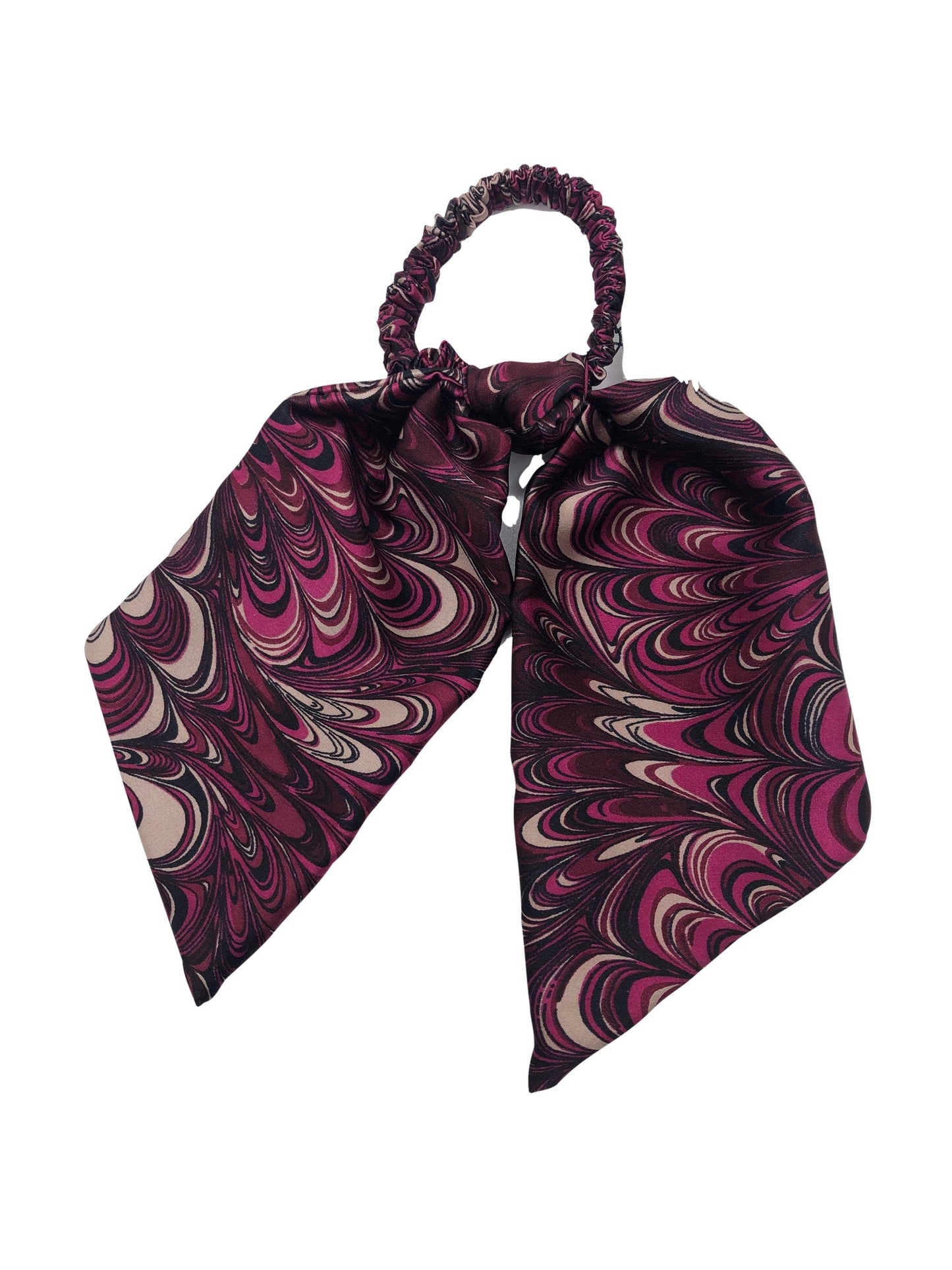 Karin's Garden Wine Kaleidoscope Hair Elastic. Handmade in the USA.