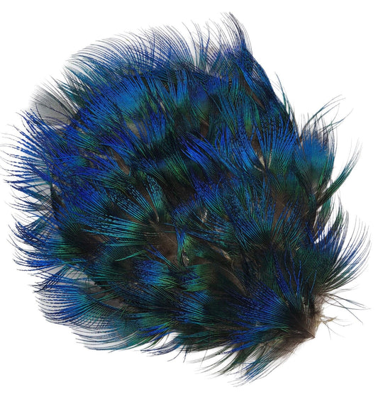 Karin's Garden Royal Blue Feather Pad Clip Approx 4" x 3" Clip Into Hair or clip onto Lapel