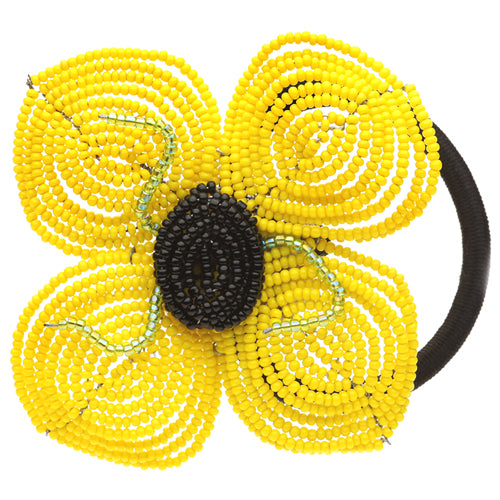 Karin's Garden 3" Yellow Beaded Poppy Elastic