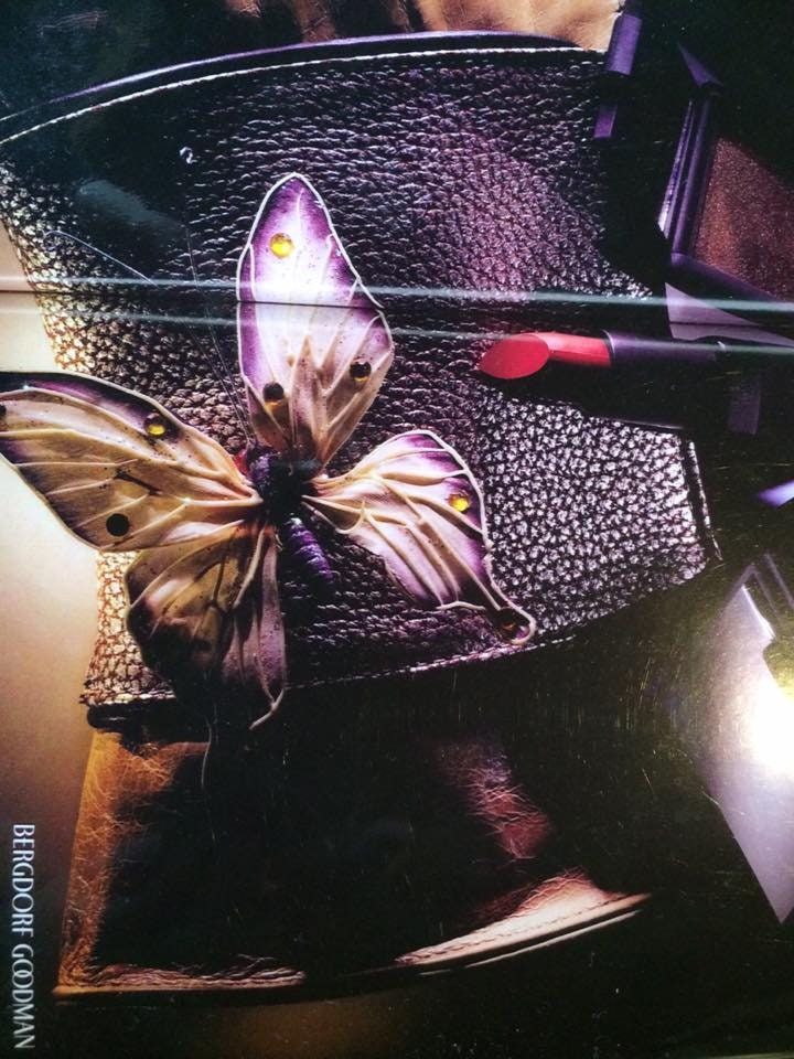 Vanessa Orange Butterfly Clip, 3"