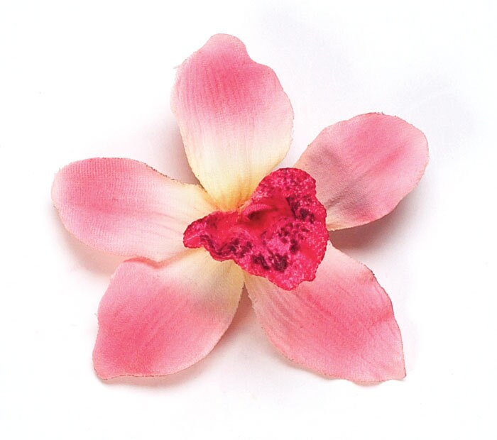 Margaret Pink Mini Vanda Orchid Pinch Clip, 2"
