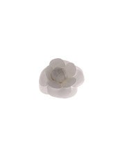 Camille White Silk Satin Camellia Brooch & Clip, 3"
