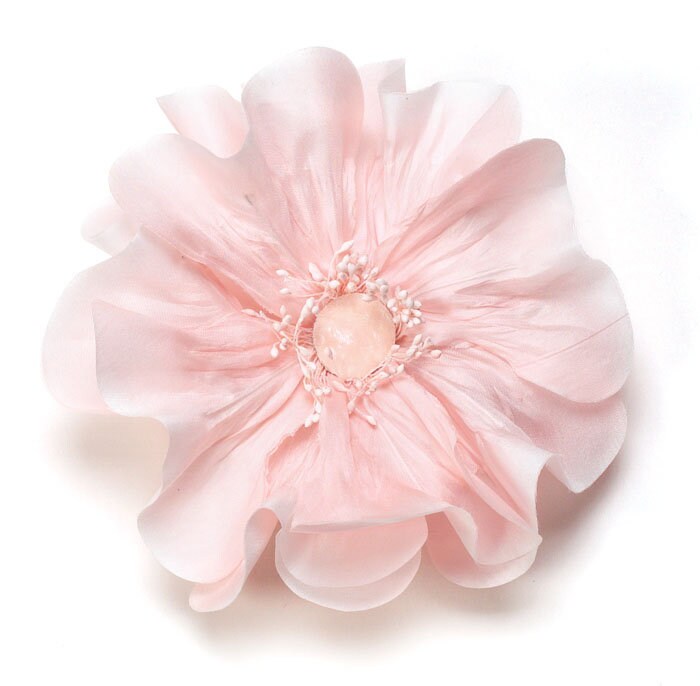 Dani Silk Poppy Pin & Clip, 4.5"