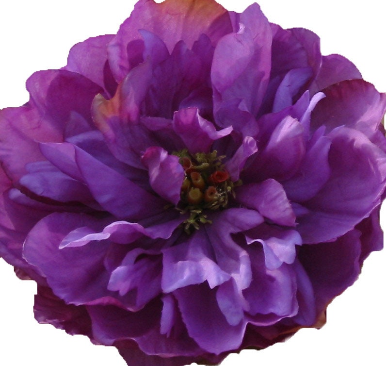 The Adele Lavender Peony Pin-Clip Duo, 7"