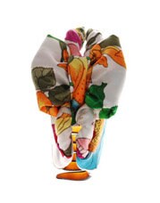 Le Jardin White Floral Silk Charmeuse Claw Clip, 4" – Handmade
