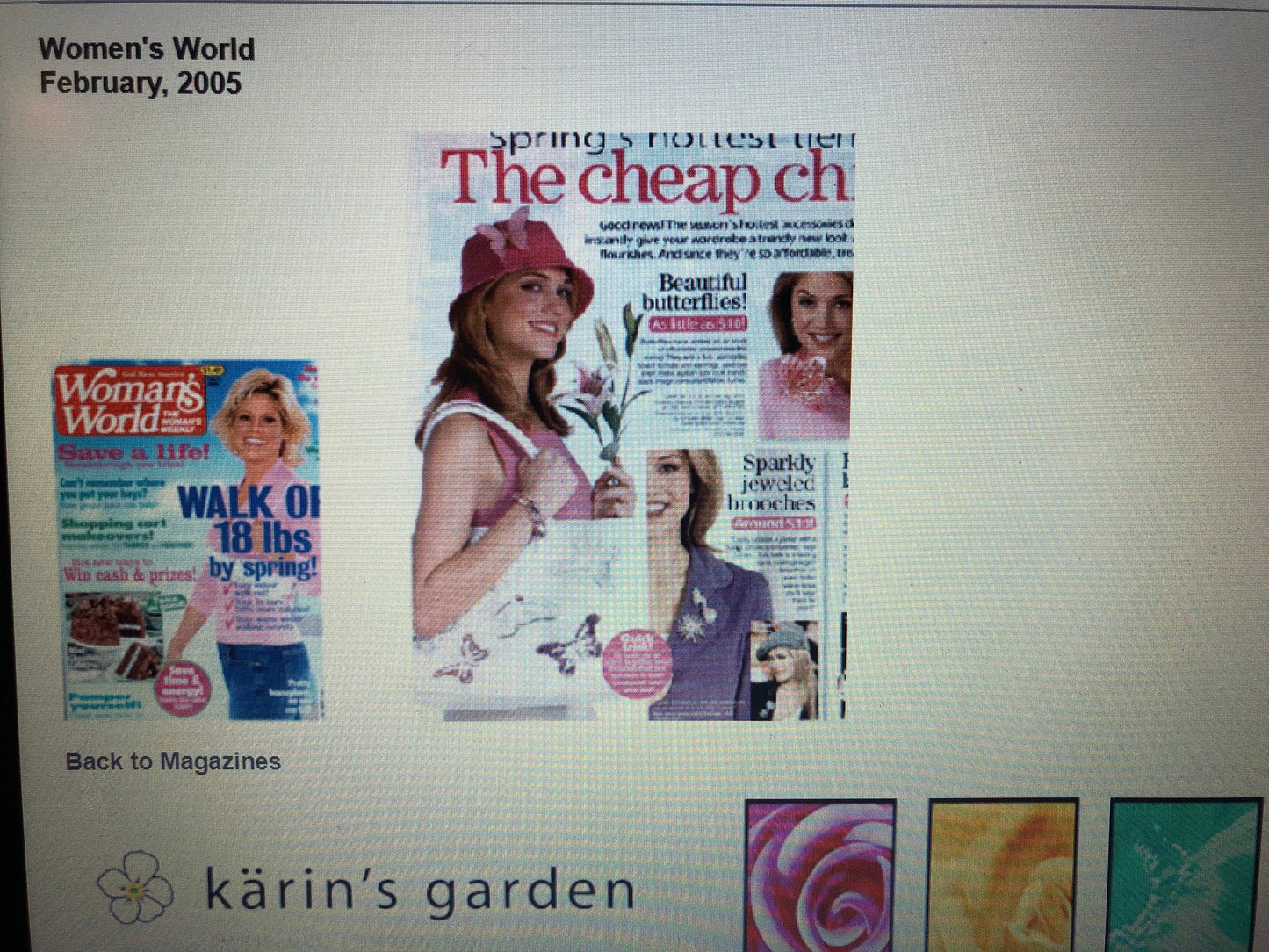 Karin's Garden 3" Lavender Butterfly clip. Dedicated to my dear friend Shannon. Wear in your hair or clip onto lapel, tank top or dress.