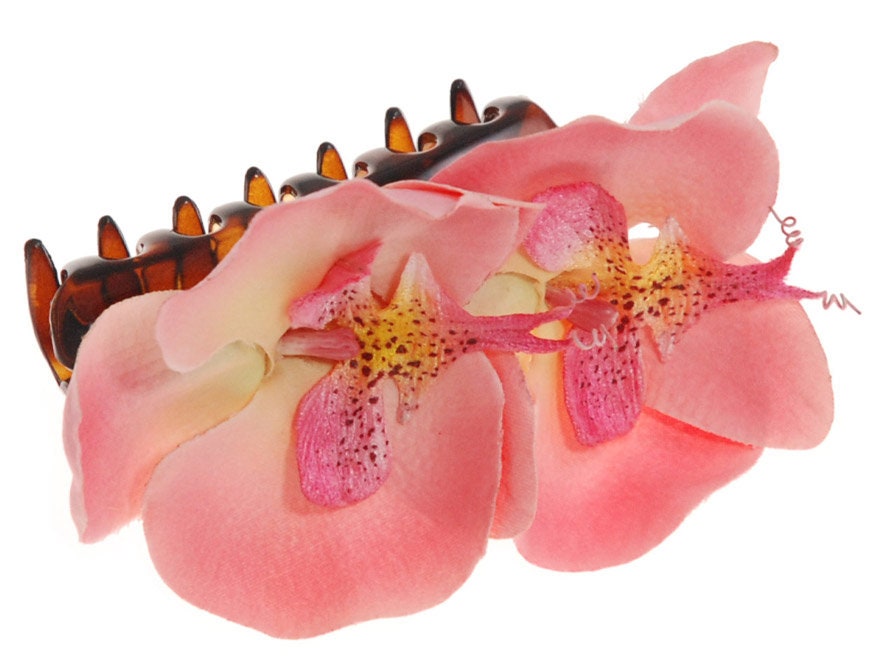 Stella Pink Orchid French Claw Clip, 4" – Handmade