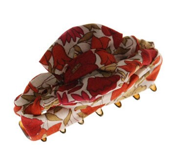 Karin's Garden 2 1/2" Liberty of London Floral Petite Jaw Clip Handmade in the USA Tortoise clip from France