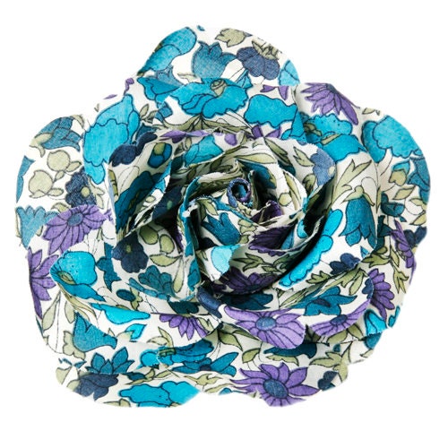 Liberty of London Floral Rose Brooch & Clip, 3"