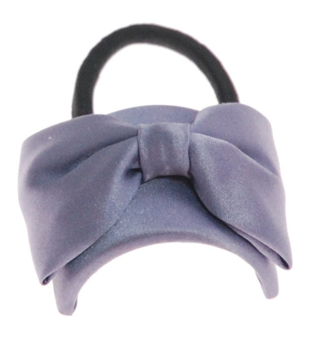 Silk Lavender Bow Hair Elastic Handmade in the USA