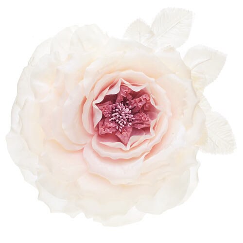Karin's Garden 9" Silk Blend Exquisite Rose Pin.  Flower Pin Sex And The City Carrie Bradshaw Martha Stewart Weddings
