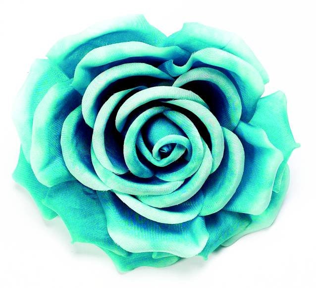 SJP Fuchsia Silk Rose Pin & Clip, 4.5"
