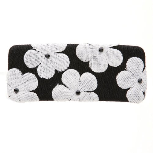 Linen Daisy French Barrette with Crystals, 4" – Handmade