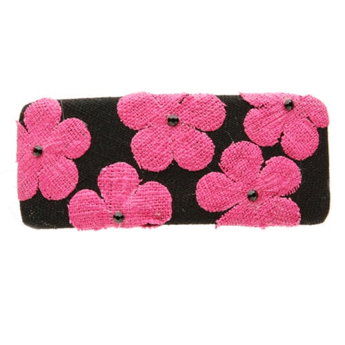Linen Daisy French Barrette with Crystals, 4" – Handmade