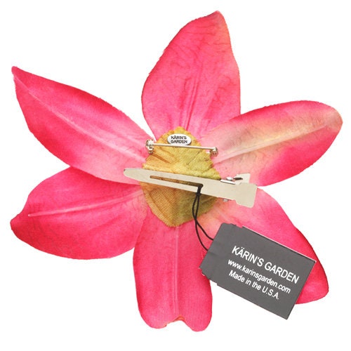 Karin's Garden 4" Lily Pin Brooch Clip with Swarovski Crystals