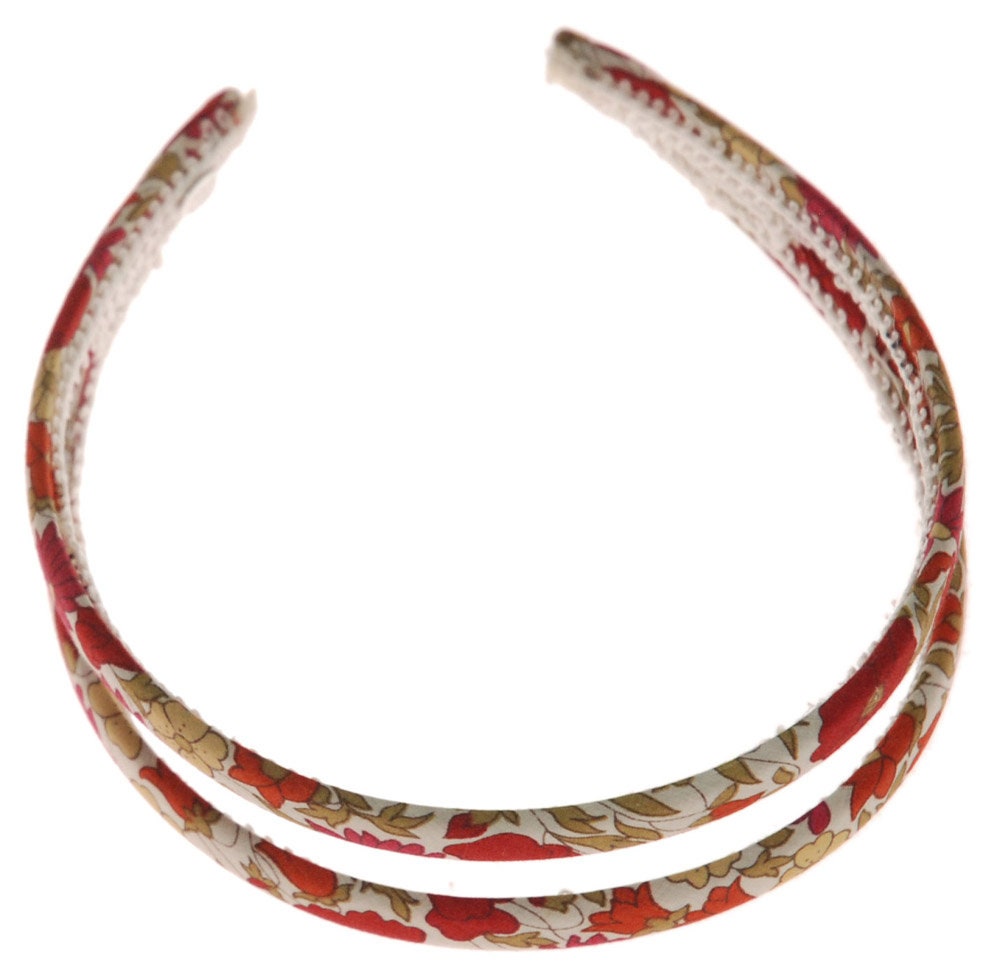 Skinny Floral Print Liberty of London Headband Made in the USA