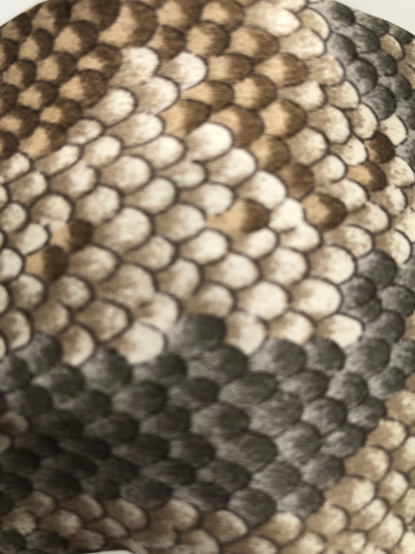 Karin's Garden 2 1/2"- 3" Tan Silk Snake print Scarf Headband. Handmade in the USA. Silk Charmeuse.