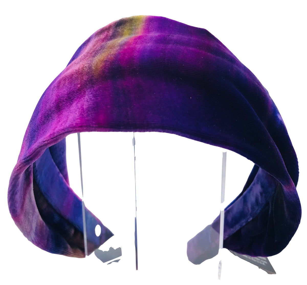 Velvet Tie-Dye Look Scarf Headband, 3" – Handmade