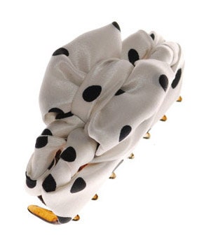 Karin's Garden 2 1/2" Silk Polka Dot Petite Jaw Clip Handmade in the USA Tortoise clip from France