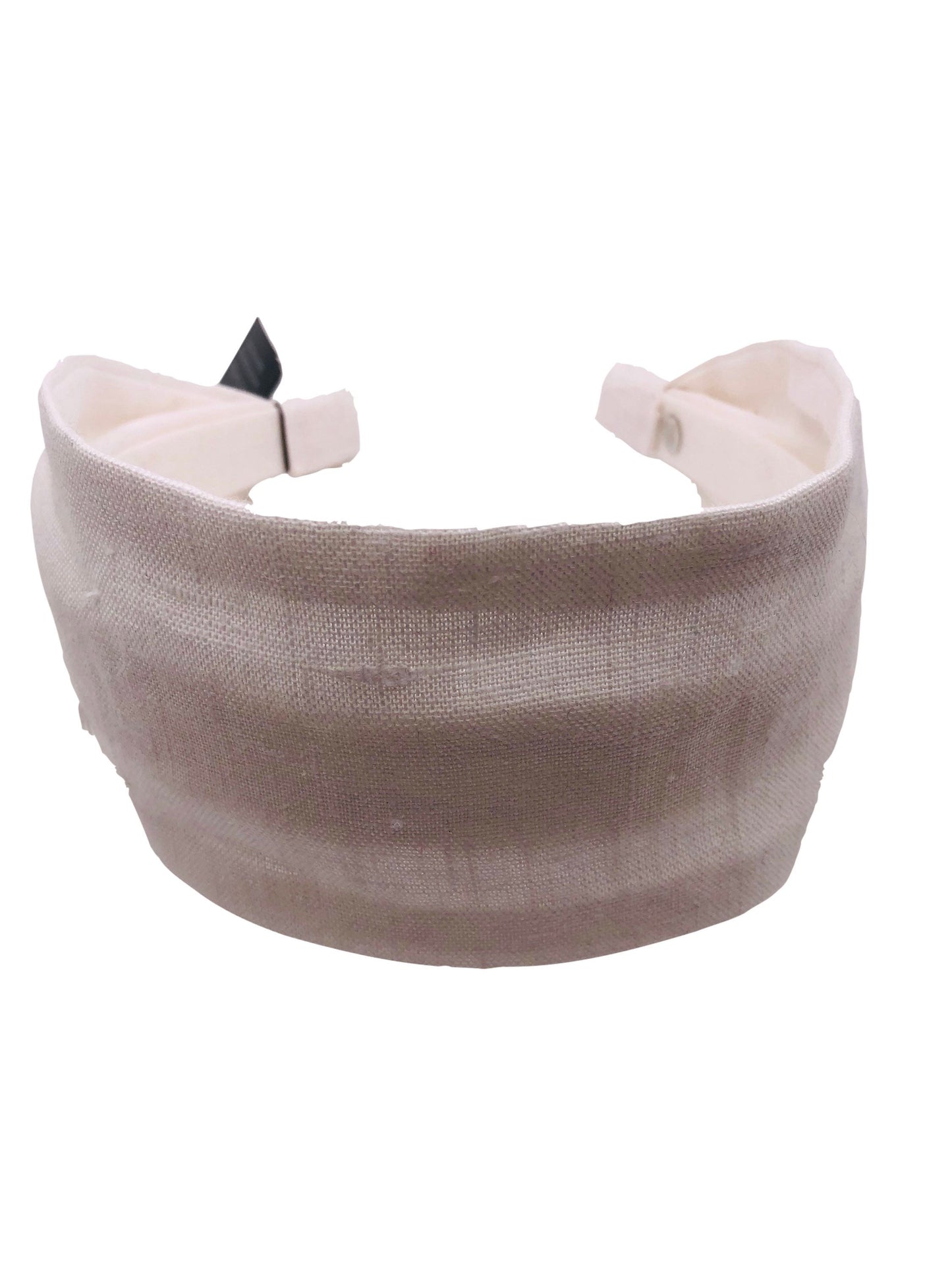 Linen Scarf Headband in White. Karin's Garden 2.5-3" - Handmade in the USA