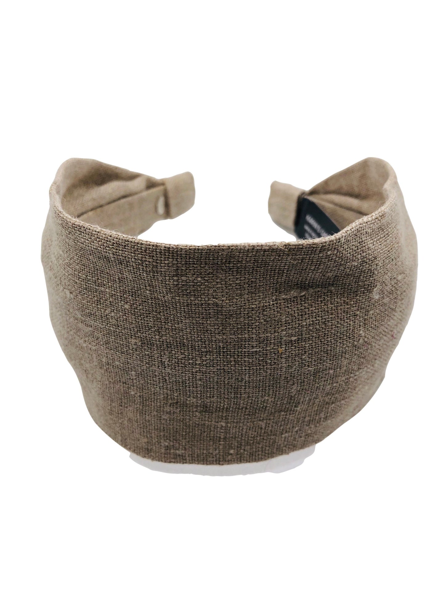 Linen Scarf Headband in Taupe Karin's Garden 2.5-3" - Handmade in the USA