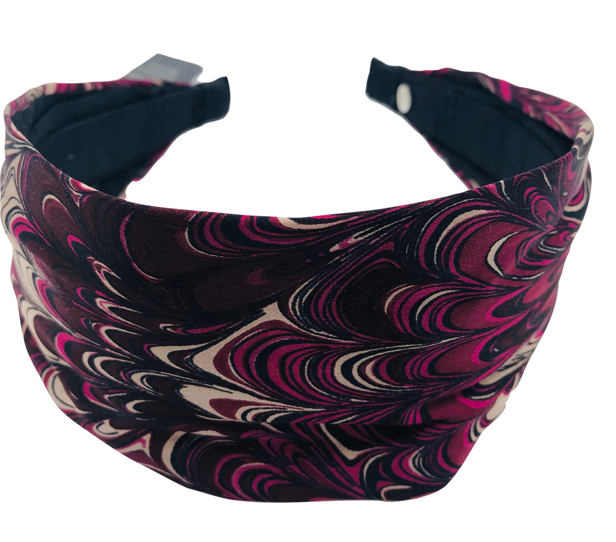 Kaleidoscope Print Silk Scarf Headband, 3" – Handmade