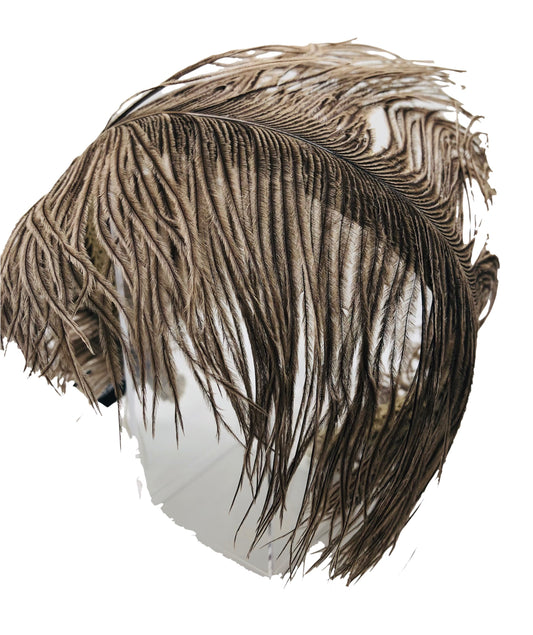 Karin's Garden Ostrich Feather Silk Headband.  Handmade in the USA