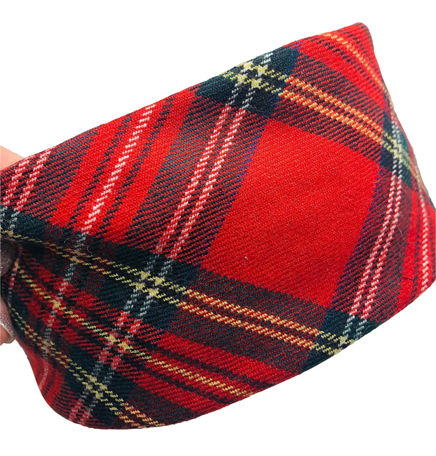 Karin's Garden 2 1/2"- 3" Tartan Plaid Scarf Headband. Made in the USA. Wool Fabric from England.
