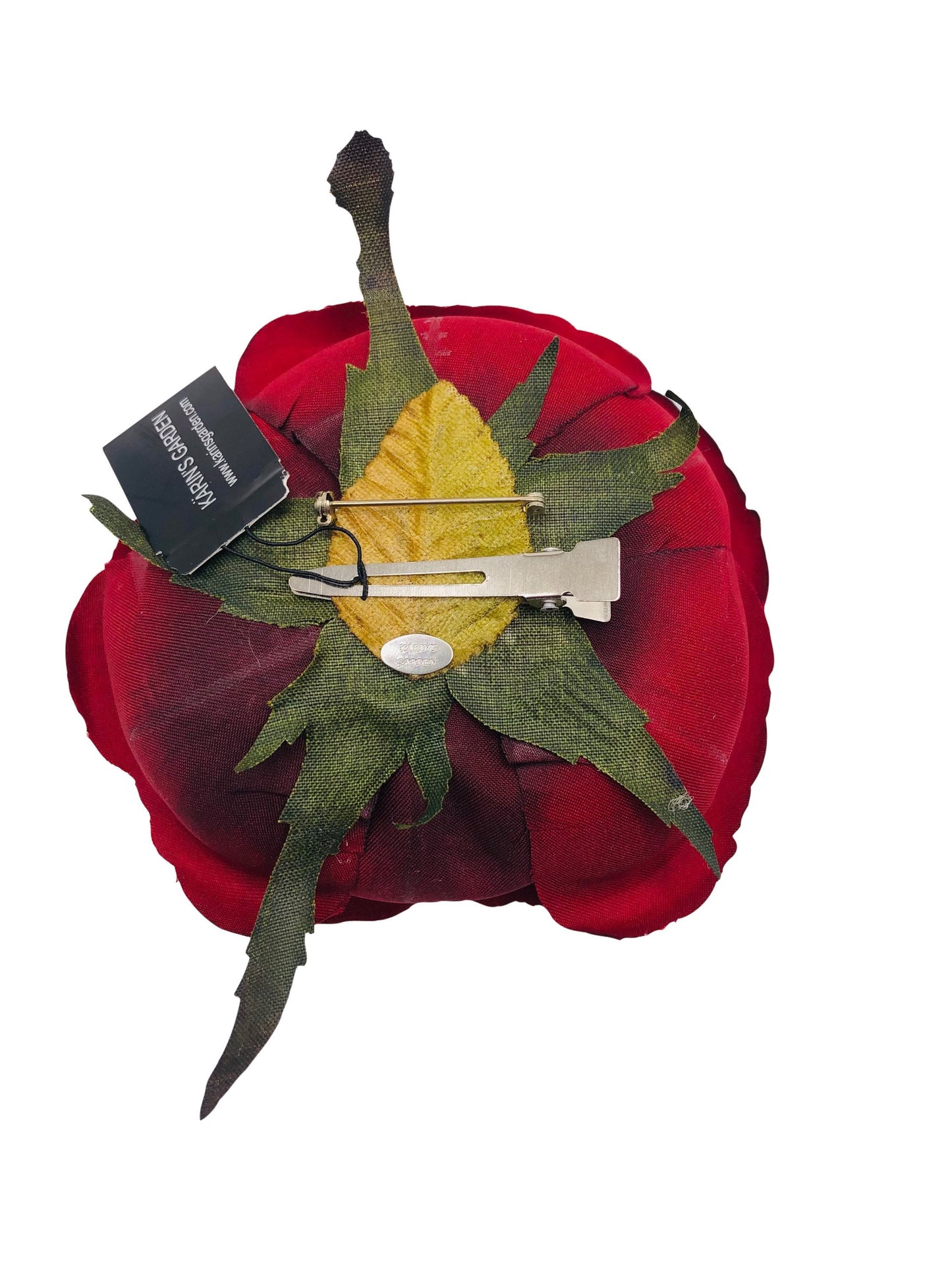 Karin's Garden 4" "Elizabeth" Purple Cabbage Rose Pin Brooch Clip.