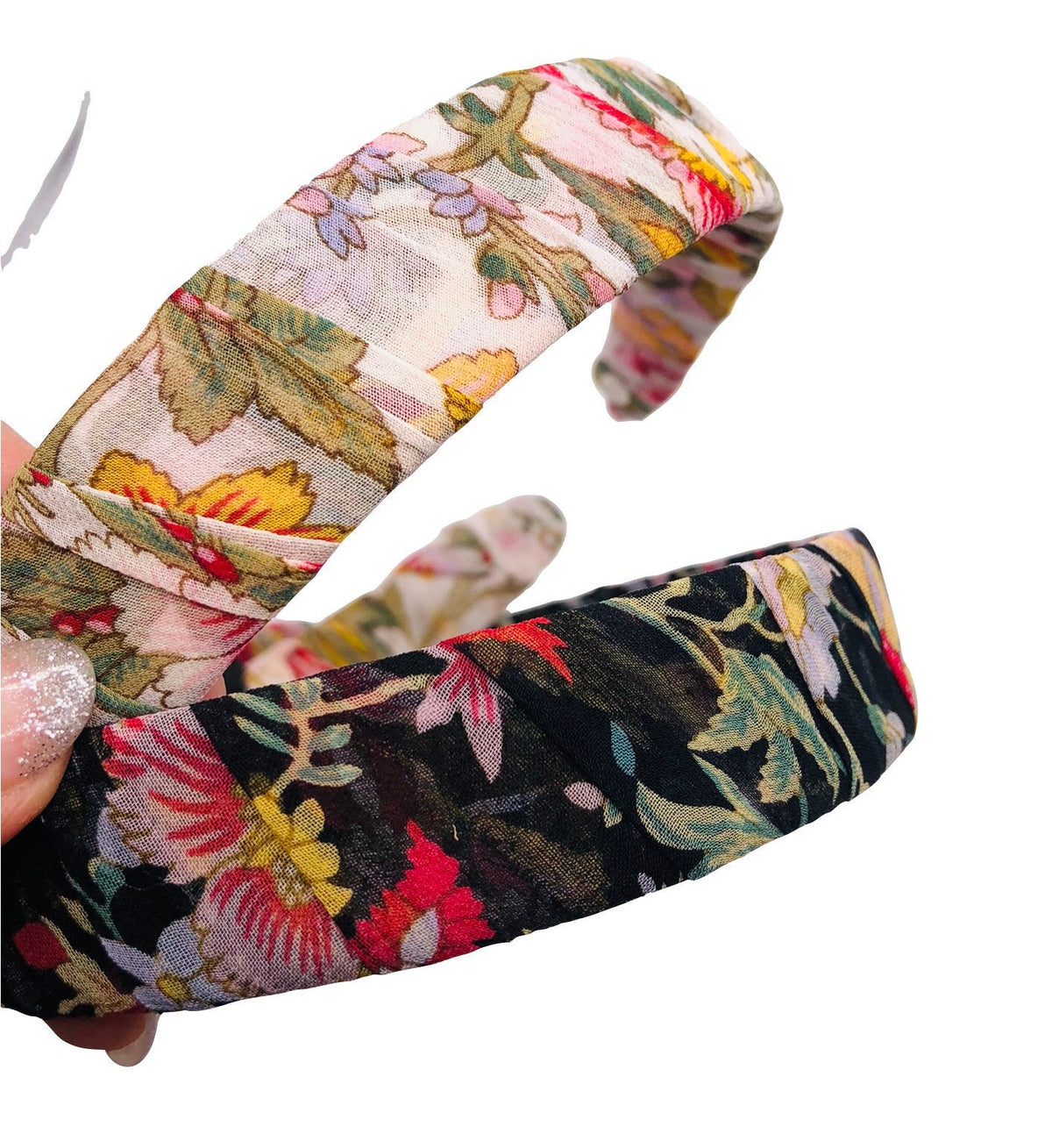 Silk Chiffon Floral Headband, 1" – Handmade