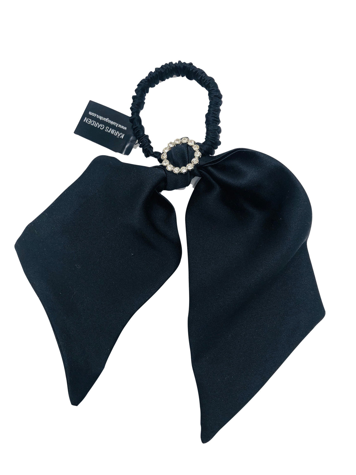Silk Hair Elastic with Crystals – Handmade