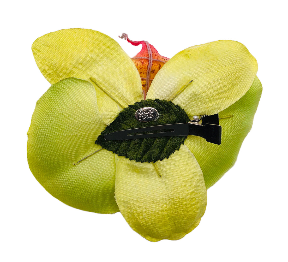 Stella White Phalaenopsis Orchid Pinch Clip, 3.5"