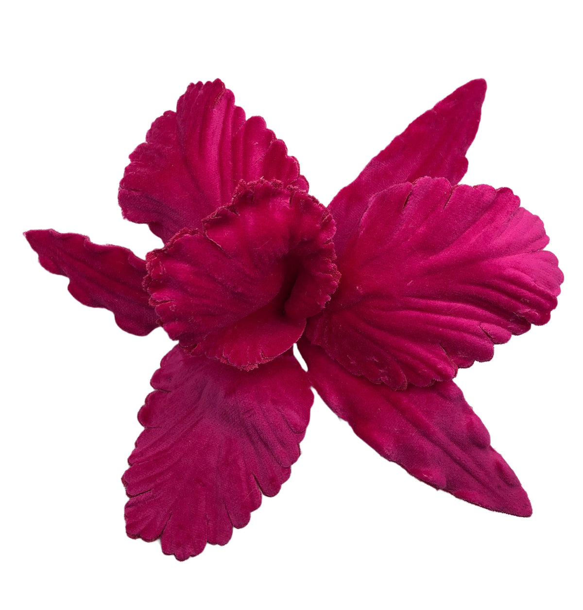 Diva Pink Velveteen Orchid Pin & Clip, 7"