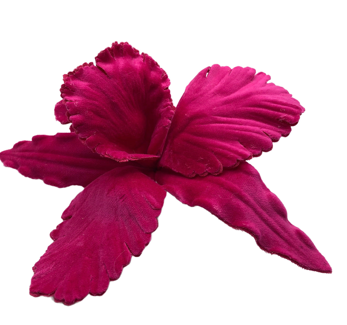 Diva Pink Velveteen Orchid Pin & Clip, 7"