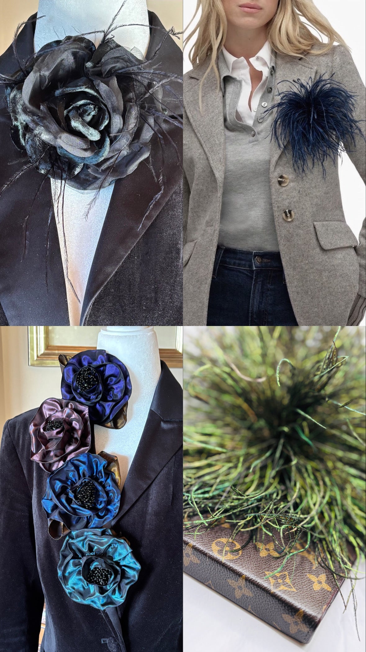 Shop Fall & Winter Floral & Feather Brooches & Hair Accessories