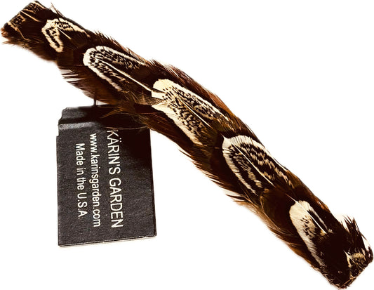 Skinny Feather French Auto Barrette.  Made in the USA