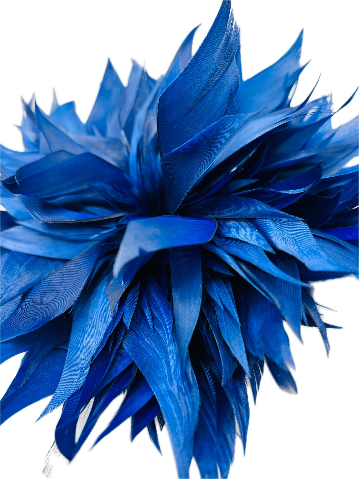 "Josephine" Feather Brooch & Clip in Blue.  Wear on your lapel, dress, in your hair, on purse, hat and more.