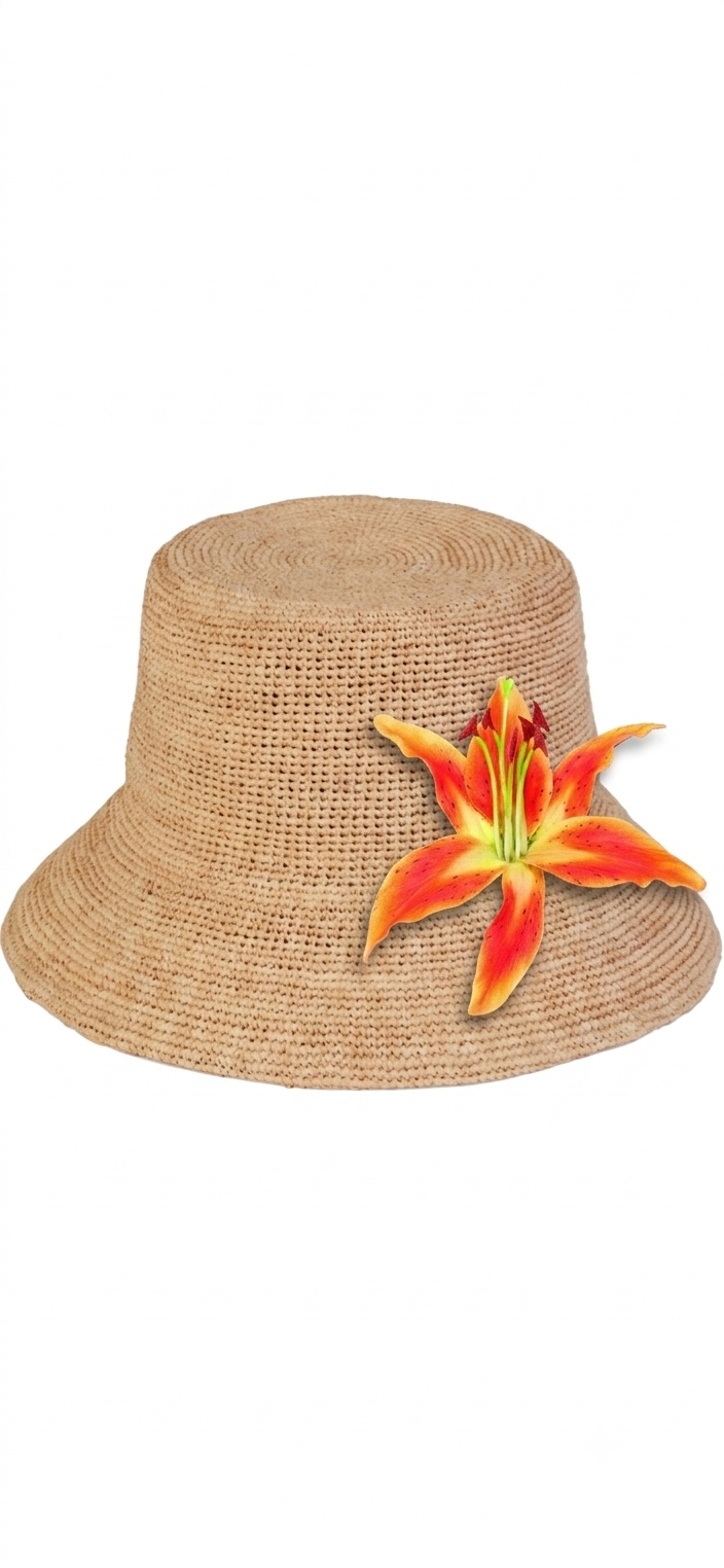 Martha Orange Life like Tiger Lily pinch clip.  Wear in your hair on your tropical vacation.  Clip to your sundress, wristlet, handbag or hat.  Life like & bendable petals.