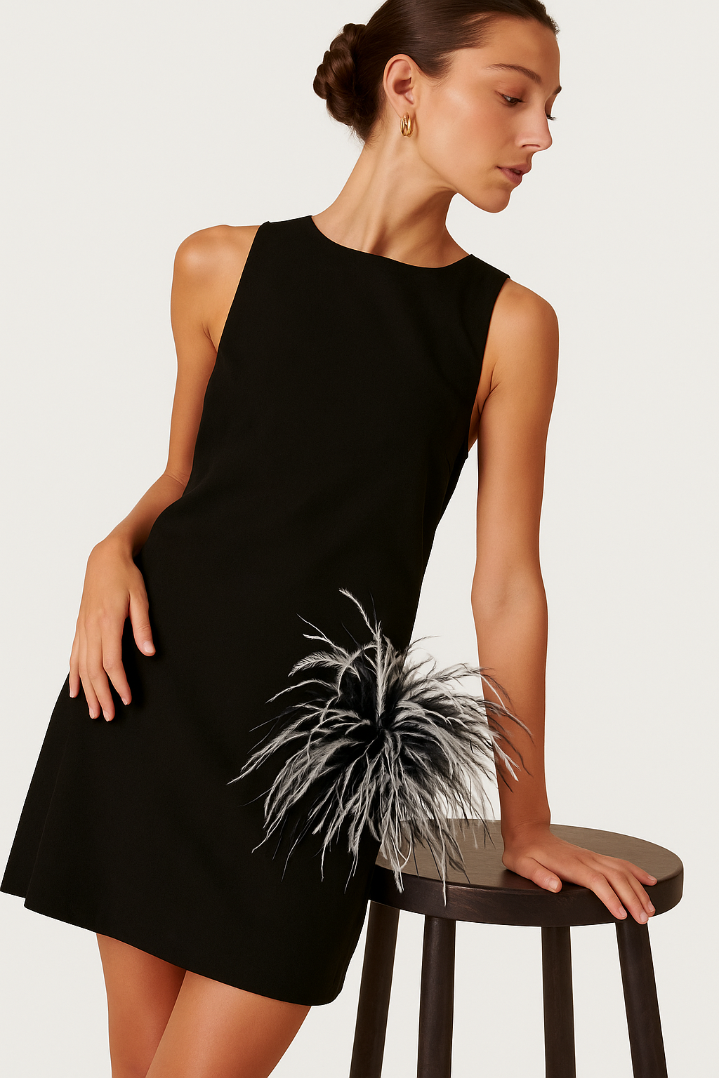 "Dietrich" Grand Ostrich Pin & Clip in Antique Rose. Made in the USA. Genuine Ostrich. Available in many colors.  Available in Grand or Petite