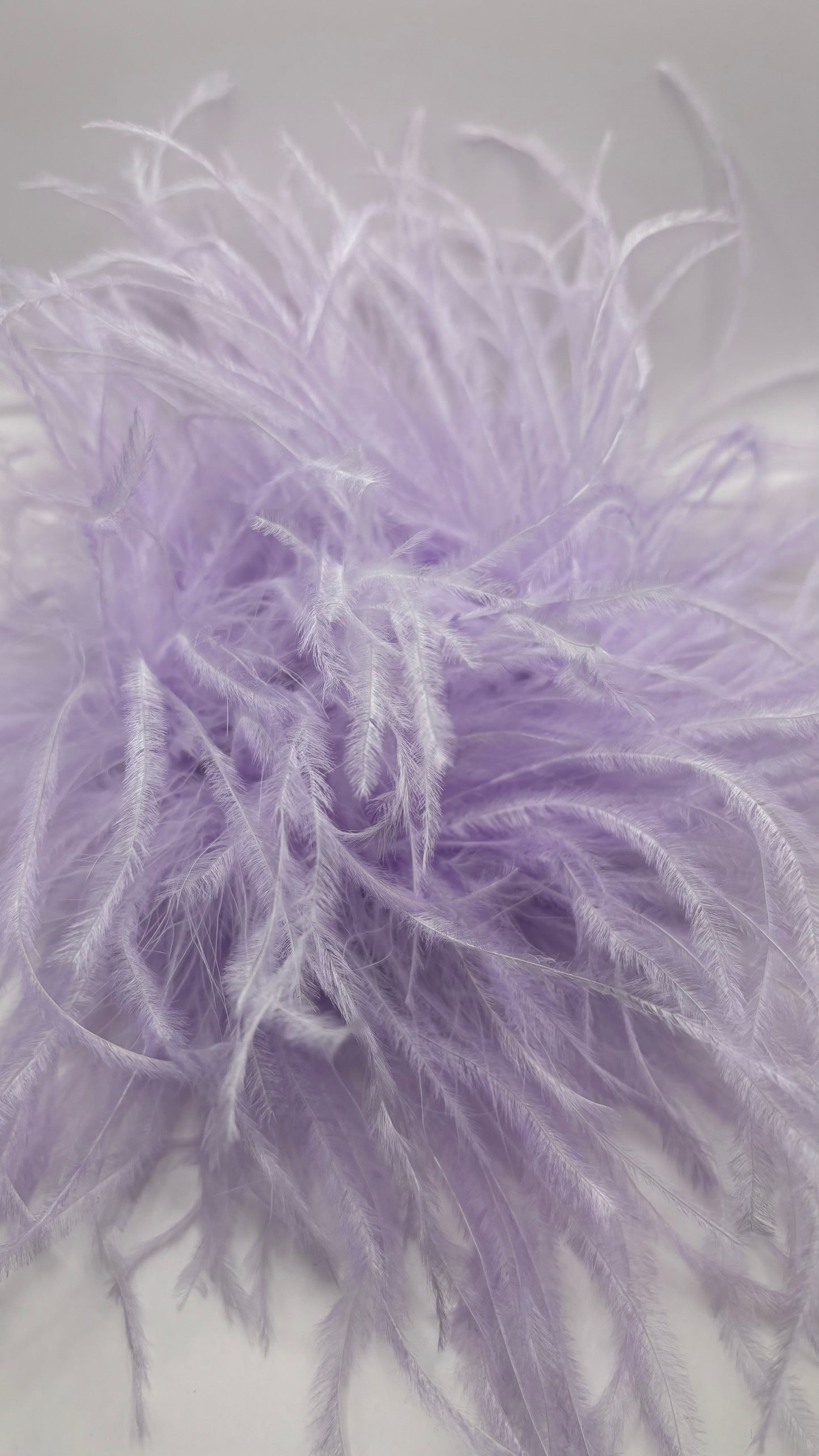 "Dietrich" Grand Ostrich Pin & Clip in Lavender.  Made in the USA. Genuine Ostrich. Available in many colors.  Available in Grand or Petite