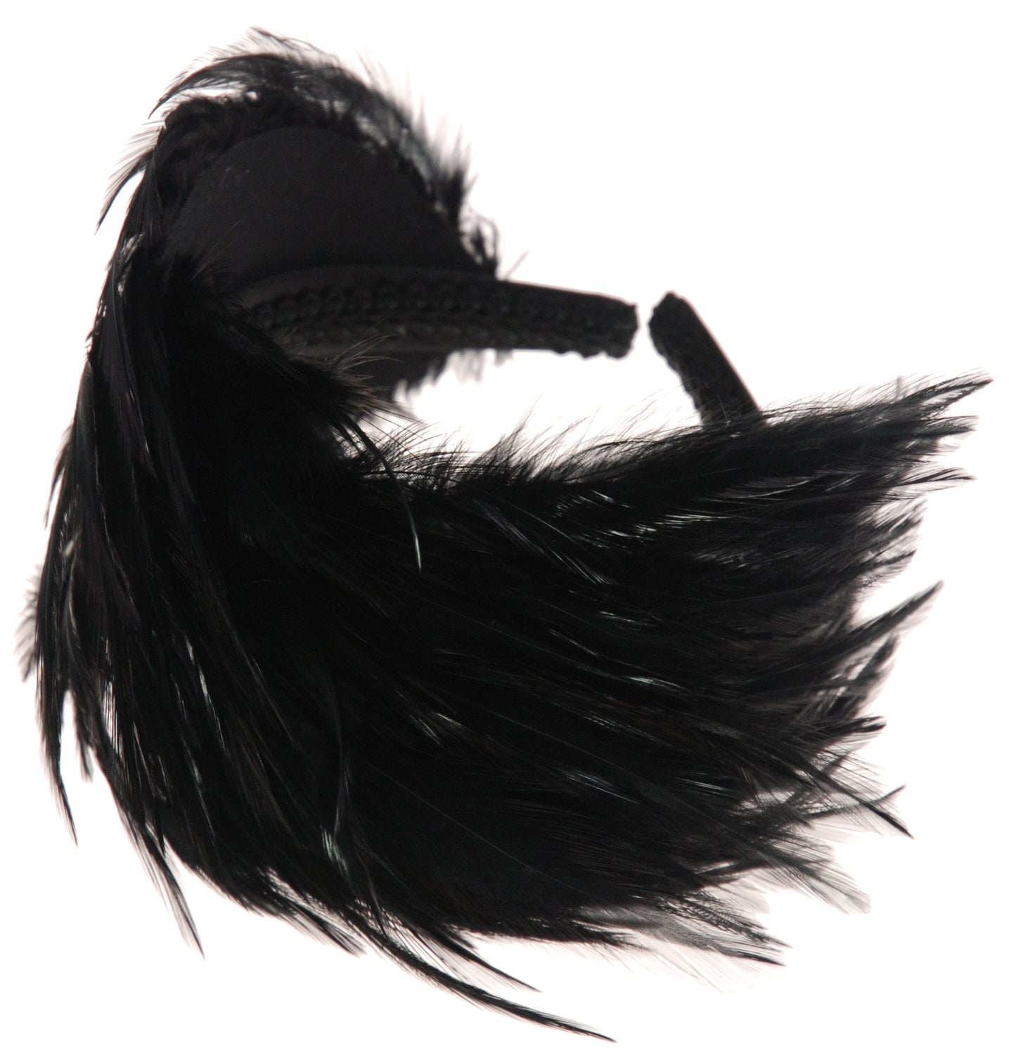 Karin's Garden Feather Couture Headband in Black