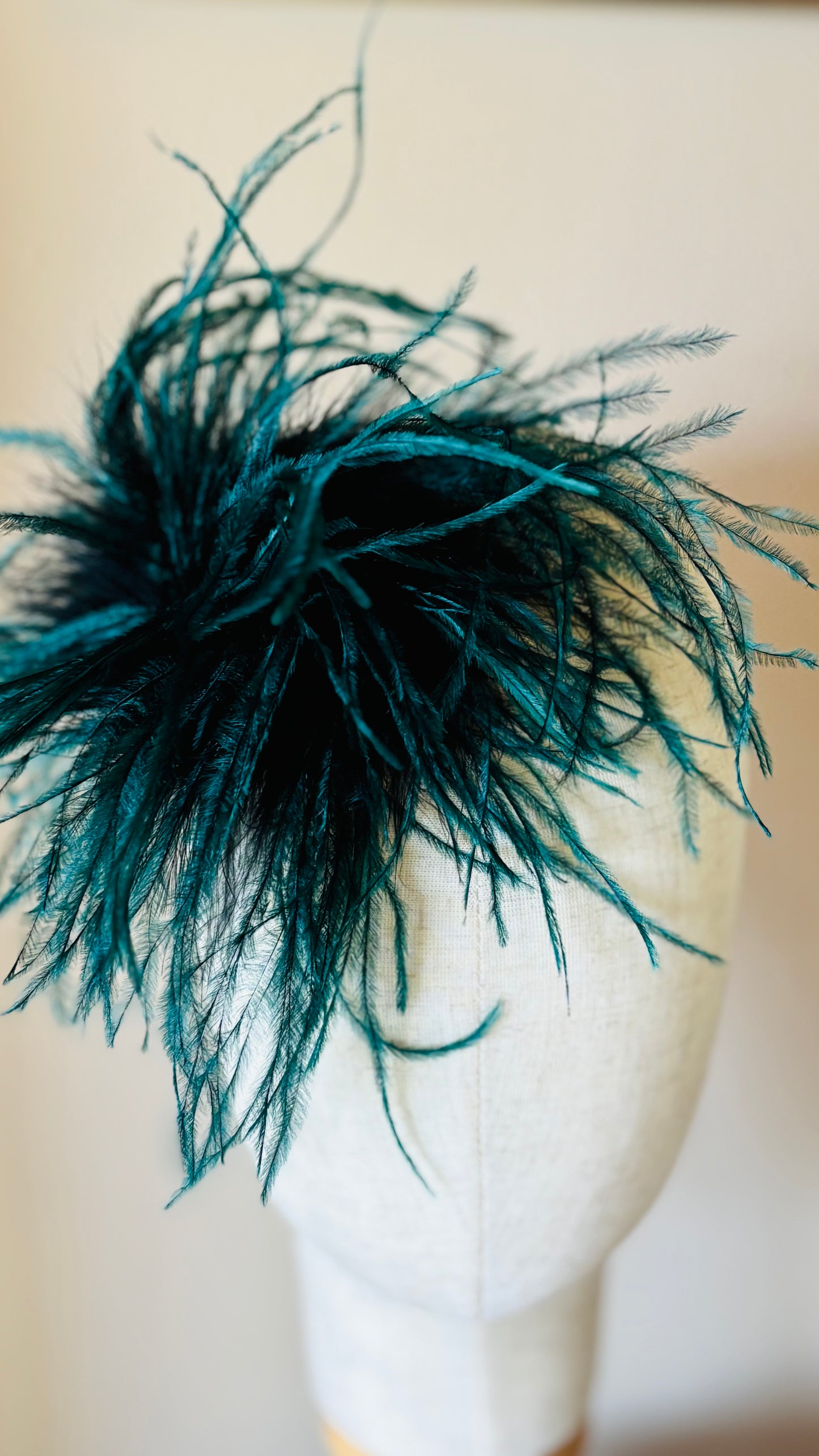 Dietrich Petite Ostrich Pin & Clip in Emerald.  Handmade in the USA. Genuine Ostrich. Available in many colors.  Available in Petite or Grand