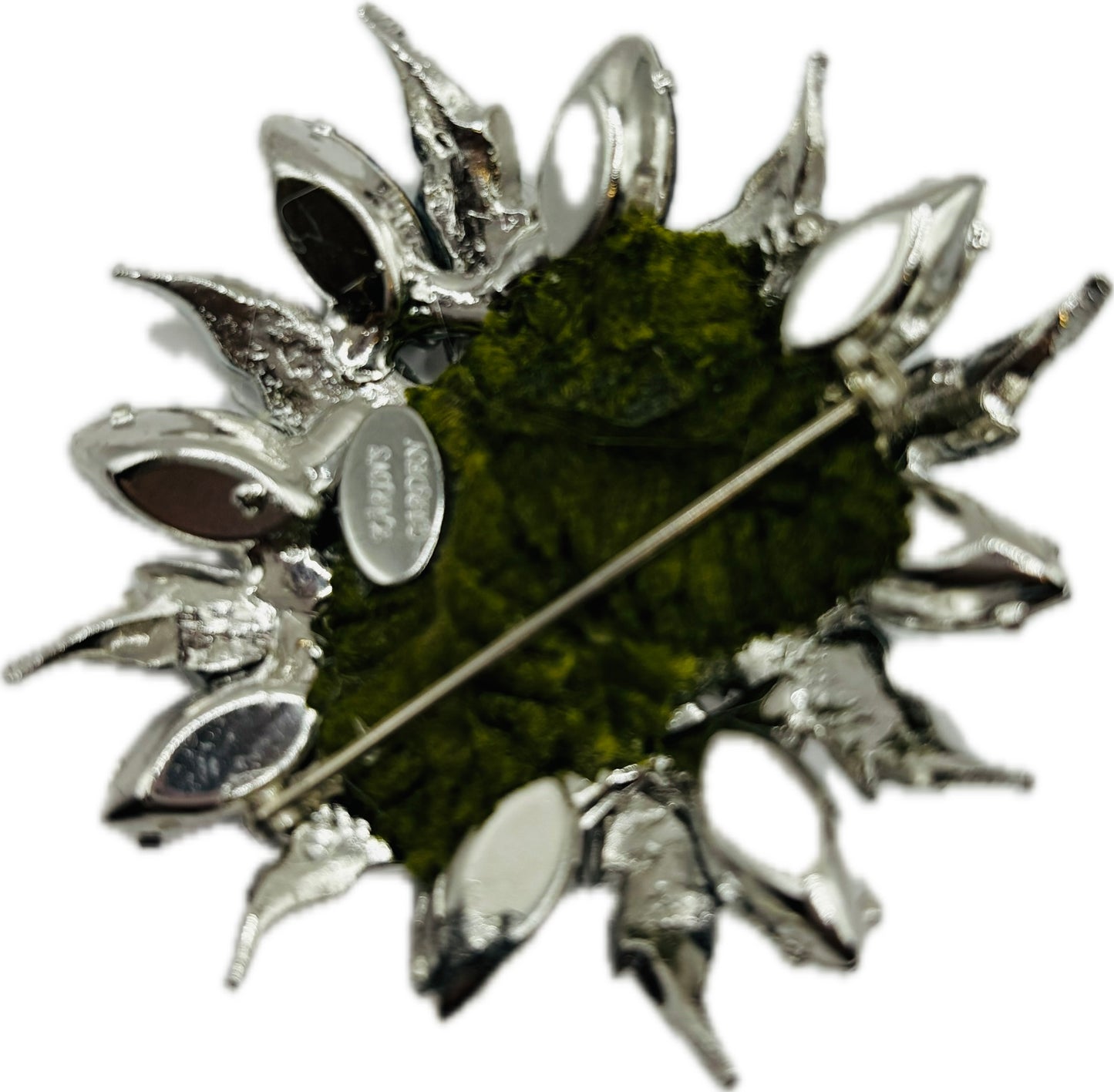 “Ingrid” Brooch in Blue.  2" - Made in the USA.  Pin to your lapel, dress, scarf, hat and more.  Wear one or multiple.